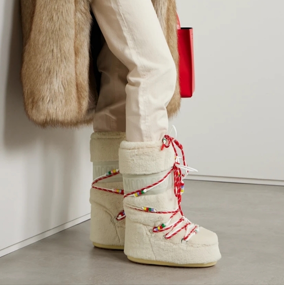 Moon Boot Faux Fur Beaded Snow Boots MSRP $595 - Picture 3 of 17